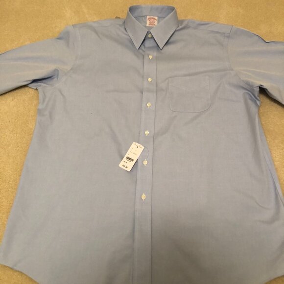 Classic,  Light blue Brooks Brothers non-iron Dress Shirt 16 1/2 x 35 - Picture 11 of 11